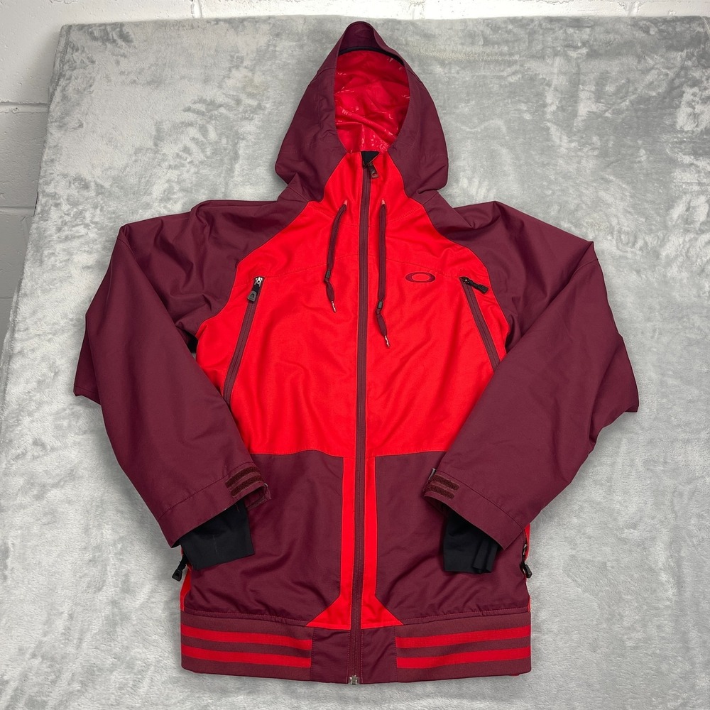Oakley Jacket Mens Large Red Loose Fit Factory Pilot Snowboard Ski Outerwear